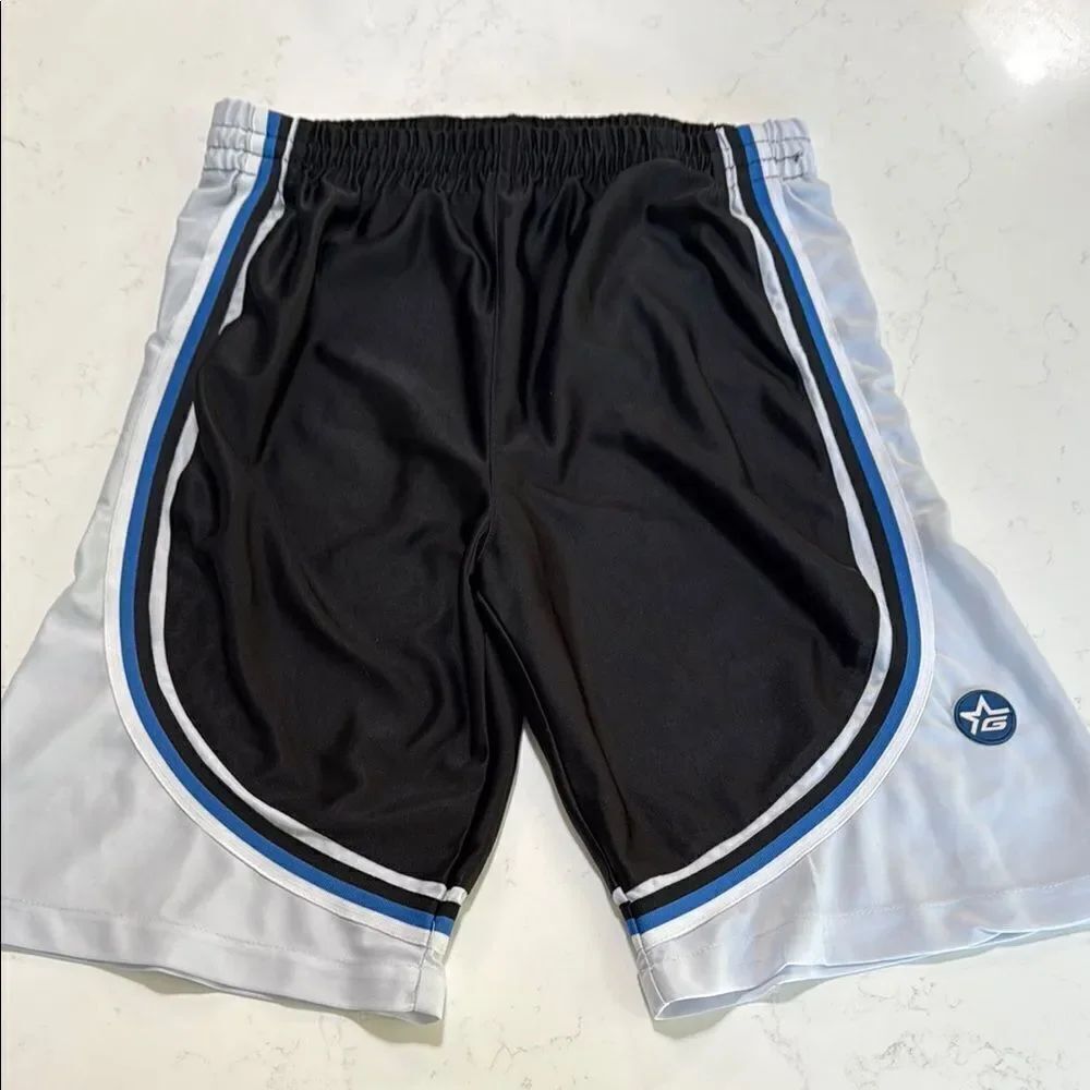 Getaway athletic shorts. Youth Black and White Athletic Shorts. Size large.